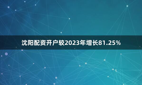 沈阳配资开户较2023年增长81.25%